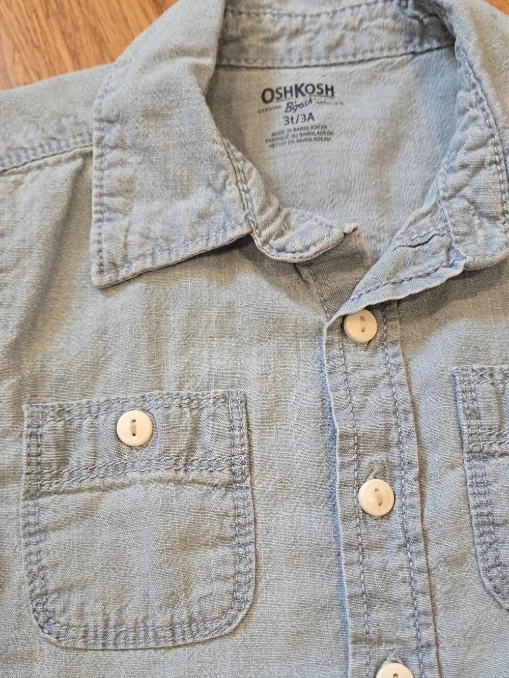 Oshkosh B'gosh Short Sleeve Button Down Toddler Shirt